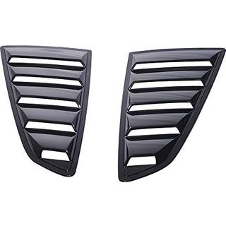 Window Louver kompatibel med 2015-2022 Ford Mustang Factory Style Unparted Black PP Side Louver Cover af Ikon Motorsports
