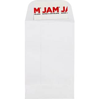 JAM PAPIR #1 mntbusinesskonvolutter med skrl- og forseglingslukning - 2 1/4 x 3 1/2 - Hvid - 25/Pak