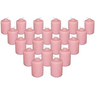 Pink Wild Flower Scented Votive Candles - 15 timmars lång bränntid - Texturerad finish - Box of 20