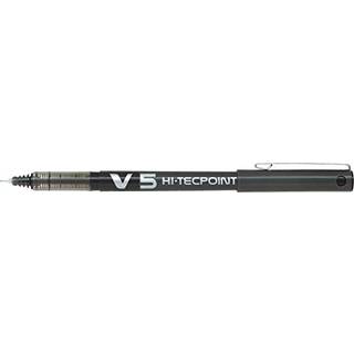 Pilot BX V5 Black Hi-Tecpoint Extra Fine Rollerball Pen 0,5 mm NIB Tip 0,3 mm Liniebredde (pakke med 3)
