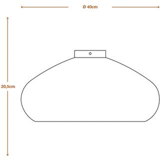 LEDVANCE Drop loftlampe, Ø 40 cm, brun, bølgepap, E27