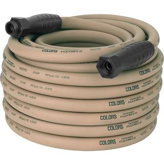 Farver Swivelgrip Garden Slange 5/8 """" X 100 '3/4 """" - 11 1/2 Ght Fittings Brown Mulch