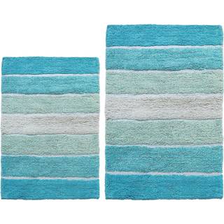 Chardin hjem Cordural Stripes Bademtte St med 2 Badetpper (17 inches x24 inches & 21 inches x34 inches) | Skridsikkert badevrelsestppe Maski