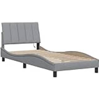 sengeramme uden madras Hanko Lysegrå 90x200 cm Stof