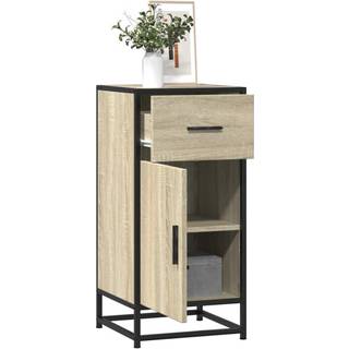 skab 35,5x35x76 cm konstrueret træ og metal sonoma-eg