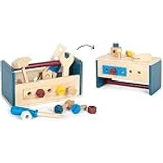 Værktøjskasse og arbejdsbænk