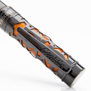 Conklin Endura Deco Crest Rollerball Pen i Orange med roseguld accenter - Genopfyldelig rutsjeballskrivning Instrument Pen Company