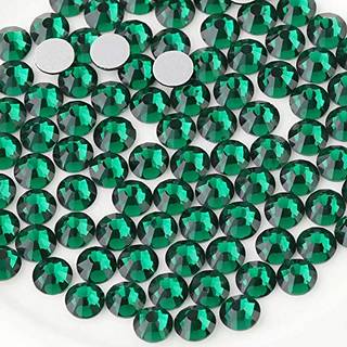 Beadsland Flat Back Crystal Rhinestones Round Gems Emerald (2,3-2,5 mm) SS8/1440PCS
