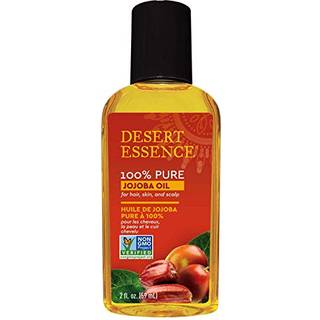 Desert Essence 100% Pure Jojoba Oil - 2 Oz - Fugter kropshud og renser tilstoppede porer - Nærede hår og hovedbund - Hårpleje og hudpleje essenti