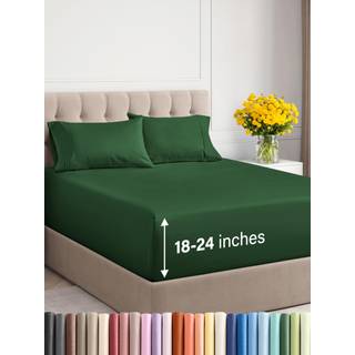 Ekstra Deep Twin XL Sheet Set - 4 Stykke Åndbar og afkølende ark - Hotel Luxury Bedark Sæt - Let pasform - Soft Wrinkle Free & Comfy Sheets Set -