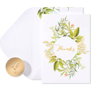 Papyrus tak kort med konvolutter Simple Leaf (14-t?lling)