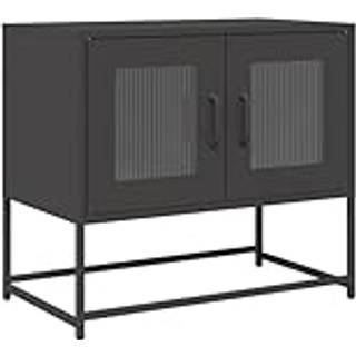 Tv-Bord 100,5X39X60,5 Cm Koldvalset Stål - 68 cm / Sort