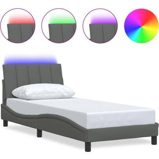 sengeramme uden madras Hanko Mørkegrå 80x200 cm Stof