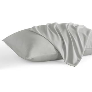 NTBAY King Pillow Cases S?t med 2 2 Pakbelastet mikrofiber 20x36 Pudebetr?k sager Bl?d rynke Fade Stain Resistant Light Gray Pillow Sages med kon