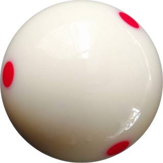 Aramith 2-1/4 """" Reguleringsst?rrelse Billiard/Pool Ball: Super Pro Cup Cue Ball med 6 r?de prikker