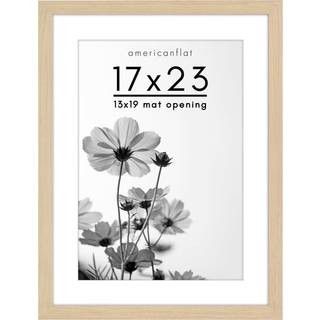 AmericanFlat 17x23 Billedramme med poleret plexiglass - Brug som 13x19 ramme med Mat eller 17x23 ramme uden Mat - Hudson -samling - bred fotoramm