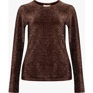 Noella Tess l/s Blouse Chocolate Brown