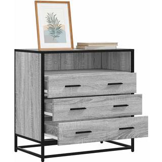 kommode 70x41x70 cm konstrueret træ grå sonoma-eg