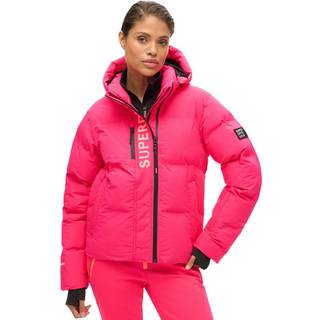 Superdry Superdry Pink Hooded Ski Boxy Puffer Jacket