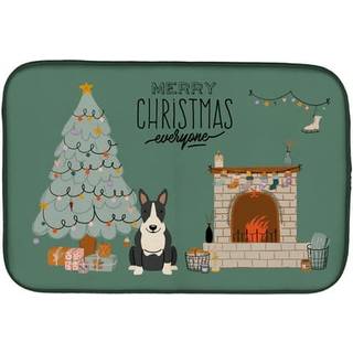 """" Caroline's Treasures Black White Bull Terrier Christmas Alle opvaskemønster 14 x 21 flerfarvet """"