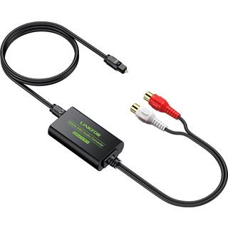 DAC Converter 192kHz Digital til Analog Converter Optisk SPDIF Toslink til Analog Stereo Audio Hun RCA L/R Audio Adapter