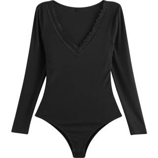 Next Black Thermal Base Layer Lace Trim Bodysuit