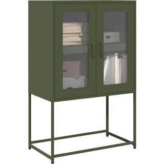 højskab 68x39x107 cm stål olivengrøn