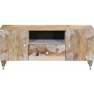 Tv-Bord 105X33,5X46 Cm Massivt Mangotræ