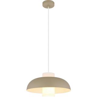 Lowe pendellampe, sandfarvet mat, Ø 38 cm, metal