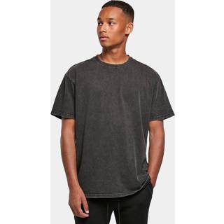 Build Your Brand BY189 Acid Washed Heavy Oversize Tee Black 3XL
