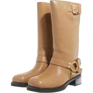MK Crosby Leather Moto Boot - Natural - Michael Kors - EU 40.5