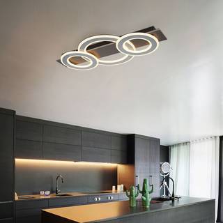 Globo LED loftslampe Jayden, Sort, Stue/spisestue, Metal, Moderne