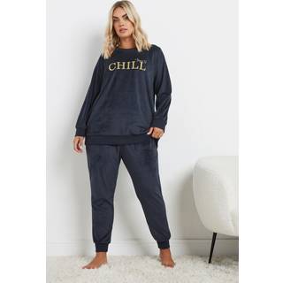 Yours Curve Yours Curve Blue Time To Chill Lounge Set