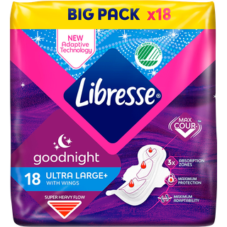 Libresse Ultra Night Wing Big Pack (18 stk)