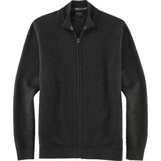 OLYMP Herren Strickjacke grau unifarben