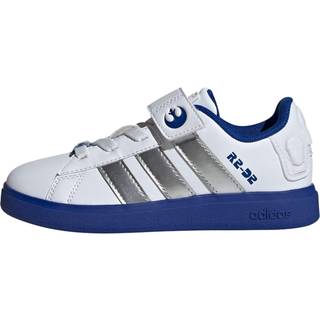 adidas x Star Wars Grand Court 2.0 sko - Cloud White / Silver Metallic / Royal Blue - 33