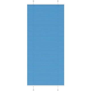 Plisségardin Blå 90x200 cm Stofbredde 89,4 cm Polyester