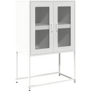 Højskab 68X39X107 Cm Stål - Hvid