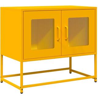 tv-bord 68x39x60,5 cm koldvalset stål sennepsgul