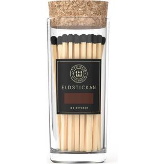 Eldstickan Tændstikæske Stor - Tilbehør Lysestager & Fyrfadsstager Glas Sort - ES01