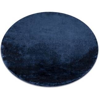 Tæppe VISCO cirkel mørkeblå 10 plys, IMITATION AF KANINPELS cirkel 120 cm