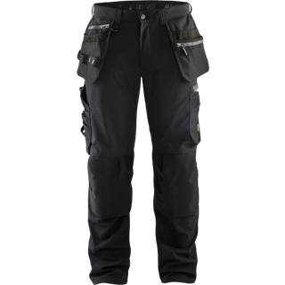 Blåkläder 1805 Håndværker Buks Softshell / Håndværker Arbejdsbuks Softshell - D124 - Sort