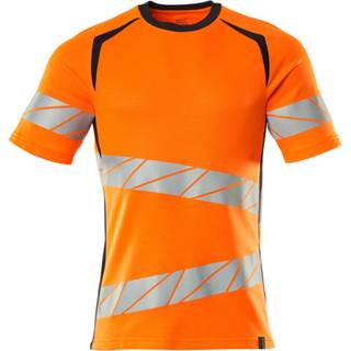 MASCOT ACCELERATE SAFE T-shirt, hi-vis orange/mørk marine - M