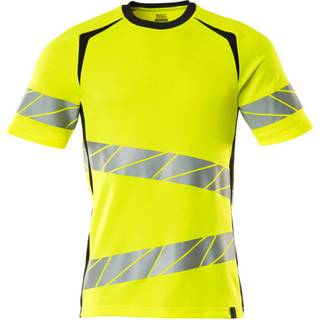 MASCOT ACCELERATE SAFE T-shirt, hi-vis gul/mørk marine - XL