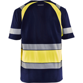 Blåkläder 3421 High Vis T-shirt / High Vis T-shirt - 3XL - Marineblå/High Vis Gul