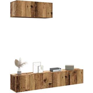 Tv-Skabssæt 2 Dele Konstrueret Træ - 3 / 80 cm / Gammelt træ