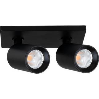 SLC LED-indbygningsspot Art, 2 lyskilder, sort, 2.700 K, aluminium