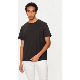 MK Logo Embossed Cotton T-Shirt - Black - Michael Kors - XXL
