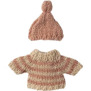 Maileg dukketøj til storesøster/storebror mus Strikket sweater og hue