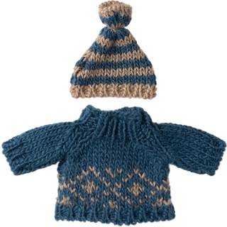 Maileg Strikket Sweater og Hue - Mus - Far